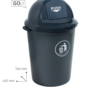 Patumiera Gettacarte push grigio plastica L.80  a.102011