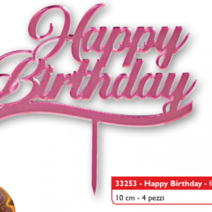 Plex happy birthday fucsia 10cm a.33253