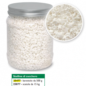 Stelline di zucchero bianche cf500gr a.25477