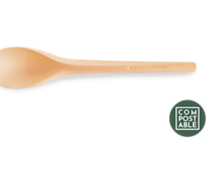 Cucchiaino Curvy Compostabile Beige da 12cm cf-1KG