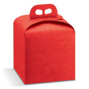 Scatola Panettone Seta Rosso 1kg Alto