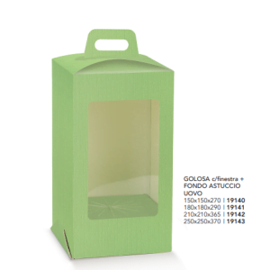 Scatola Golosa per Uovo Finestrata Verde