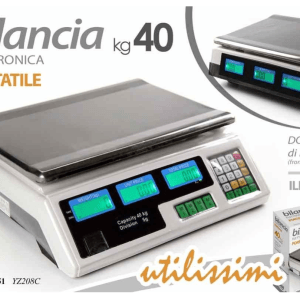 Bilancia metallo kg.40 elettronica da tavolo