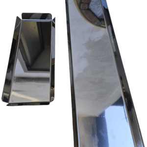 Vassoio inox 30x12 angoli aperti